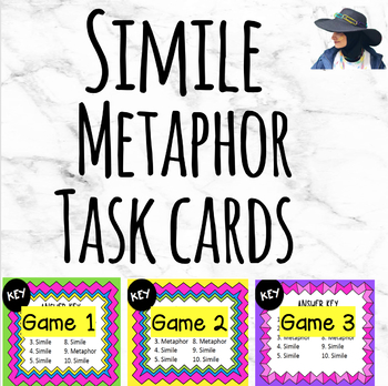 Preview of Simile & Metaphor Task Cards