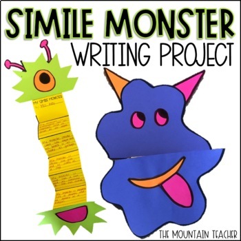 Preview of Simile Writing Worksheets and Monster Craft