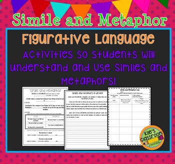 Preview of Simile and Metaphor Guided Interactive Notes and Student Writing Activities