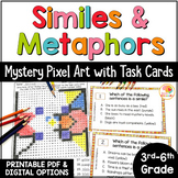 Simile and Metaphor Color by Number Pixel Art Task Card Ac