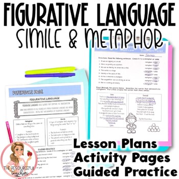 Preview of Simile and Metaphor | Figurative Language in Poetry | L5.5