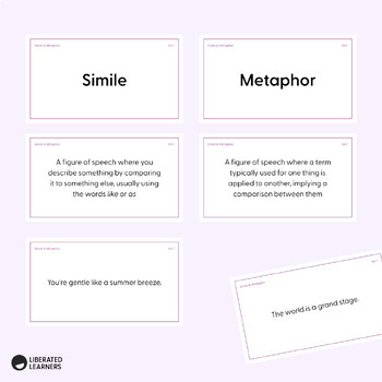 Preview of Simile and Metaphor: Scripted Lesson and Cards