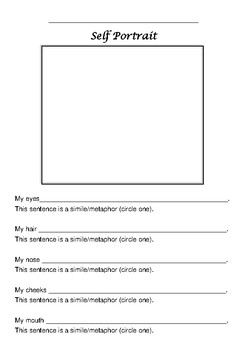 Simile and Metaphor Self Portrait by Mrs Connick | TPT