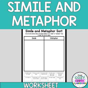 Simile Metaphor Personification Sort - Personification