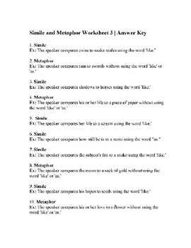 simile and metaphor worksheet by anabelle greenlee tpt