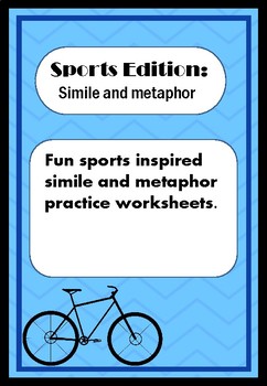 Preview of Simile and Metaphor practice worksheets: Sports Edition