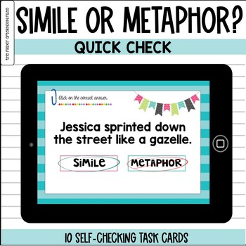 Preview of Simile or Metaphor BOOM™ Cards