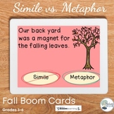 Simile vs. Metaphor- Fall Digital Task Cards