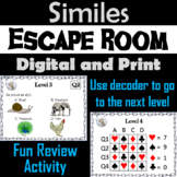 Similes: ELA Escape Room - English (Figurative Language Activity)