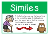 Similes Examples Poster Set/Anchor Charts