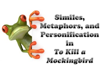 Preview of Similes, Metaphors, and Personification from To Kill a Mockingbird