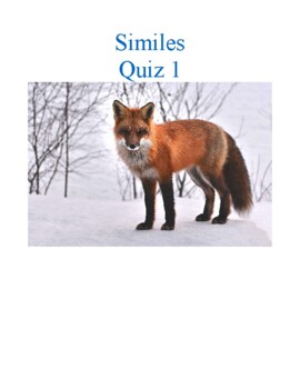 Preview of Similes Quiz 1