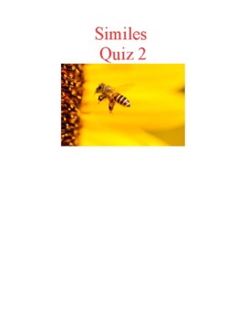 Preview of Similes Quiz 2