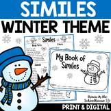 Similes Winter | Figurative Language | Easel Activity Dist