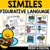 Similes Activities and Worksheets | Figurative Language