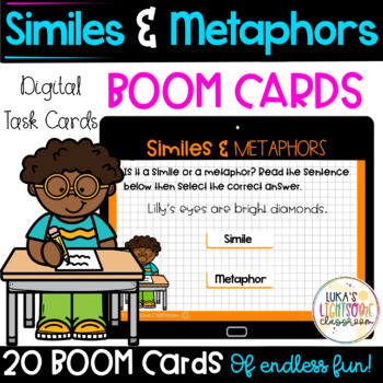 Preview of Similes and Metaphors Boom Cards
