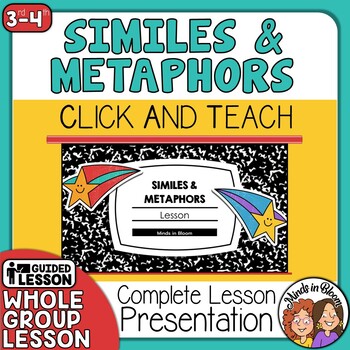 Preview of Similes and Metaphors - NO PREP - Click and Teach Student Presentation