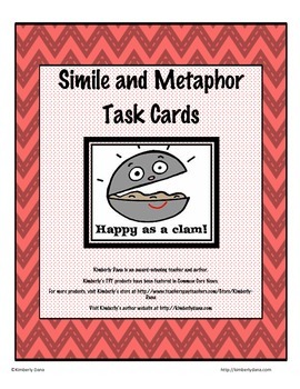 Preview of Similes and Metaphors Task Cards