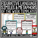 Similes and Metaphors Worksheets Figurative Language Activ