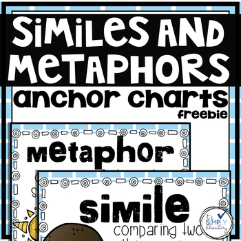 Preview of Similes and Metaphors anchor charts {FREEBIE}
