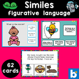 Similes activities figurative language BOOM CARDS digital 