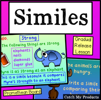 Preview of Simile Practice for Promethean Board