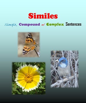 Preview of Similes in Simple, Compound and Complex Sentences