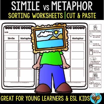 Preview of Similes or Metaphors Sorts | Cut and Paste Worksheets