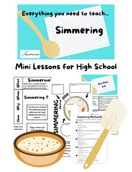 Preview of Simmering Cooking Method Mini Lessons