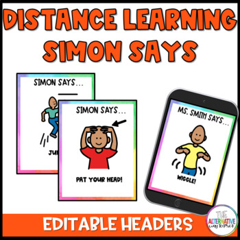 Preview of Simon Says Action Cards and Digital Slides