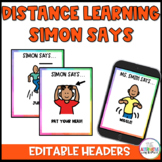 Simon Says Action Cards and Digital Slides