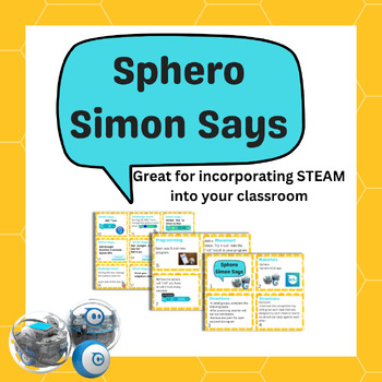 Preview of Simon Says Sphero Challenge Card Set Robotics