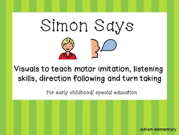 Preview of SIMON SAYS Adapted for Early Childhood / Speech Therapy / Special Education