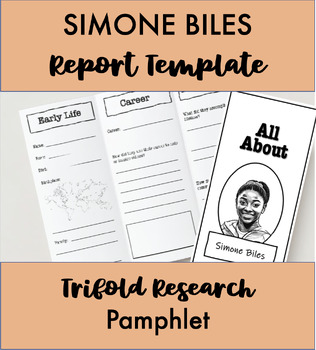 Preview of Simone Biles Biographical Research Project Template | Black History Month