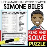 Simone Biles Biography Word Search Puzzle Word Find Activity