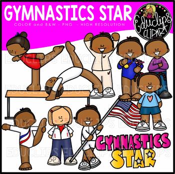 Preview of Gymnastics Star Clip Art Set {Educlips Clipart}