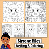 Simone Biles Coloring Pages Activity African American Inve