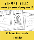 Simone Biles Research Project Booklet Template- Black Hist