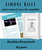 Simone Biles Research Reading Passage + Booklet Report Tem