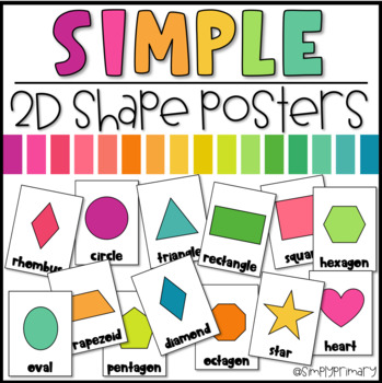 Preview of 2D Shape Posters | Classroom Decor