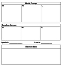Simple 2nd Grade Lesson Plan Template-Editable