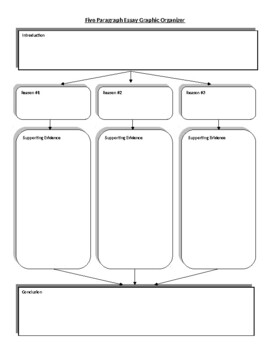 Preview of Simple 5 Paragraph Essay Graphic Organizer