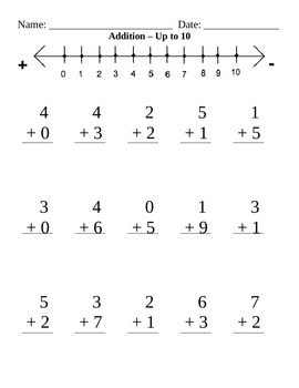 Preview of Simple Addition - 15 Problems