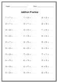 Simple Addition Practice Sheets