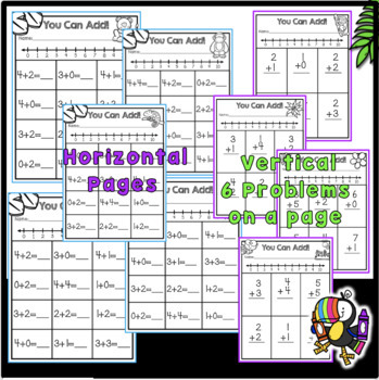 simple addition practice worksheets distance learning tpt