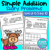 Simple Addition Story Problems Worksheets Winter Theme