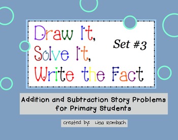 Preview of Simple Addition & Subtraction Story Problems SmartBoard lesson Set 3