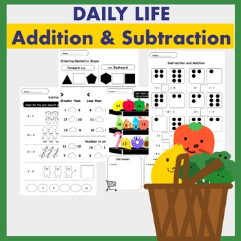 Preview of Simple Addition, Subtraction and Counting Worksheet