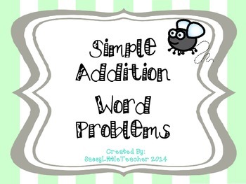Preview of Simple Addition Word Problems