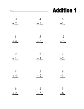 Simple Addition Worksheets (Grades 1 and 2) by World ...